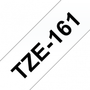 Кассета с лентой для печати наклеек черным на прозрачном фоне, TZe161
