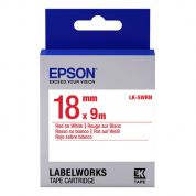 Картридж EPSON с лентой LK-5WRN (стандартная, 18мм/9м, красн./бел.), C53S655007