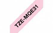 Кассета с лентой для печати наклеек черным на пастельно-розовом фоне, TZeMQE31