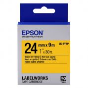 Картридж EPSON с лентой LK6YBP (пастельная, 24мм/9м, черн./желтый), C53S656005