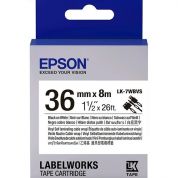 Картридж EPSON с лентой LK-7WBVS (лента кабельная самолам., 36мм/8м, черн./бел.), C53S657014