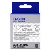 Картридж EPSON с лентой  LK4TWN (прозрачная, 12мм/9м, бел./прозр.), C53S654013