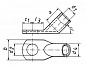 Наконечники медные угловые 45 DIN Klauke 10 мм? под винт М6 {klk162R645} (50 шт.)