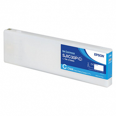 Картридж SJIC30P(C) для струйного принтера EPSON ColorWorks TM-C7500G, голубой, C33S020640
