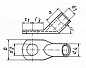 Наконечники медные угловые 45 DIN Klauke 10 мм? под винт М6 {klk162R645} (50 шт.)